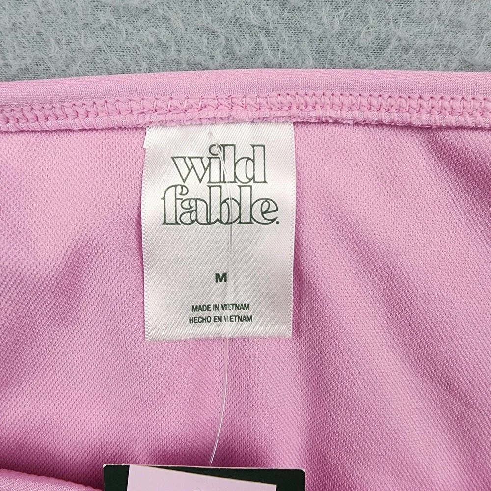 Shade & Shore Wild Fable Bikini Swimsuit Womens M Pink Underwire Cheeky Set